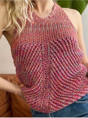 SEE BY CHLOE WOMEN'S PINK COTTON FASHION SUMMER TOP
